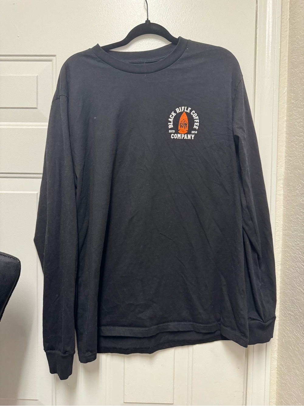 Black Rifle Coffee Company Mens Black Long Sleeve Logo Tee